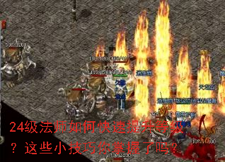 24级法师如何快速提升等级?这些小技巧你掌握了吗? 24级法师如何快速提升等级?这些小技巧你掌握了吗?